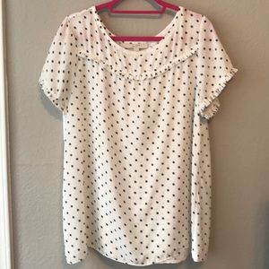 Loft blouse with ruffle trim - XL
